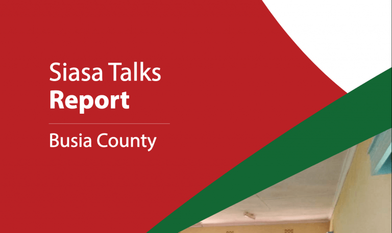 Siasa Talks Report Busia County