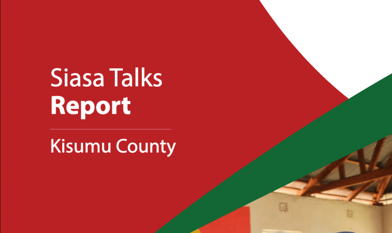 Siasa Talks Report Kisumu County